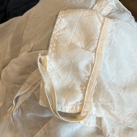 🔹 Johnny Was Sheer Crinkle Fabric Button Up Romantic Flowy Blouse - Picture 7 of 7